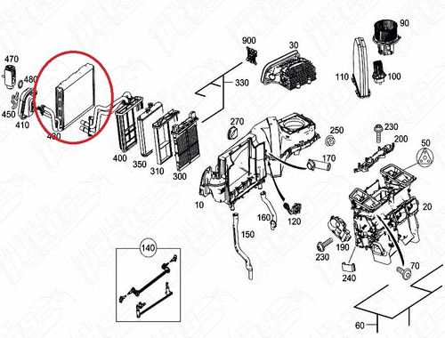 Evaporador Ar Condicionado Mercedes C300 2009-2012