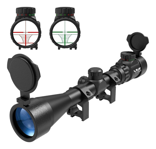 3-9×40 Rifle Scope With Red/green Illumination And Rangefind