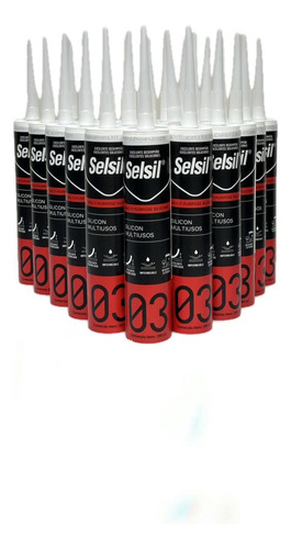 Sel03 Silicon Multiusos Selsil, 280 Ml Caja 25 Pzs