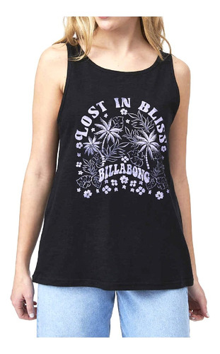 Billabong In Bliss Tank Negra Musculosa Mujer