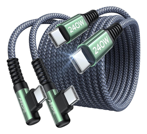 Ainope 240w Usb C To Usb C Cable (6.6ft 2pack), C To C Ty...