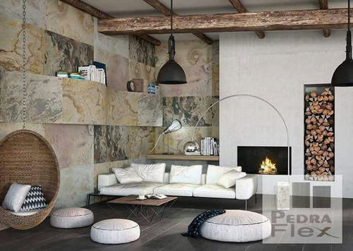 Imagen 3 de 7 de Revestimiento Piedra Flexible Golden (laminas 122x61)