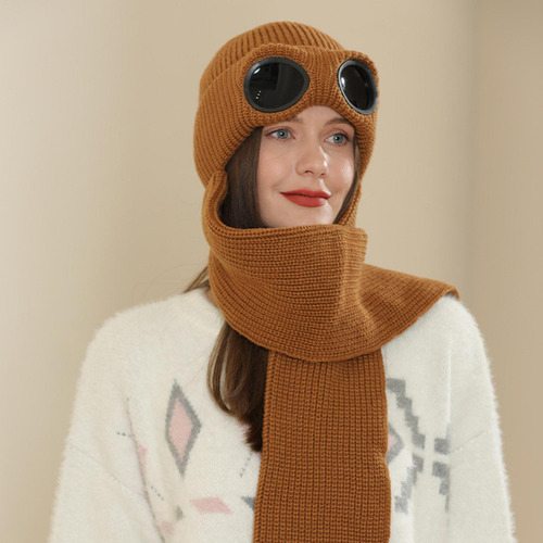 Bufanda De Gorro De Punto Cálido De Invierno Gorro De Bufand