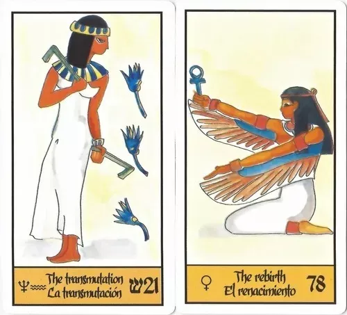 cuadrado Emociónate aparato Cartas Mazo Tarot Egipcio Iluminarte + Guia Basica