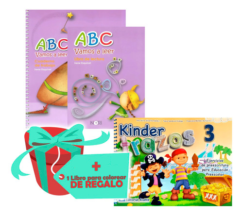Abc Vamos A Leer + Kinder Trazos 3