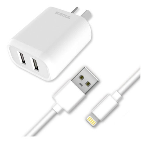 Imagen 3 de 3 de Cargador Rápido Para iPhone 6 6s 7 8 Plus X Xr Xs 11 iPad