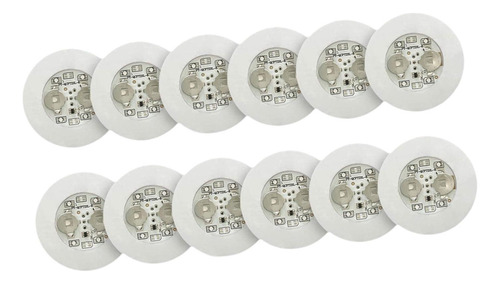 Posavasos Led, 7 Colores, Luces Adhesivas Led Rgb, 12 Piezas