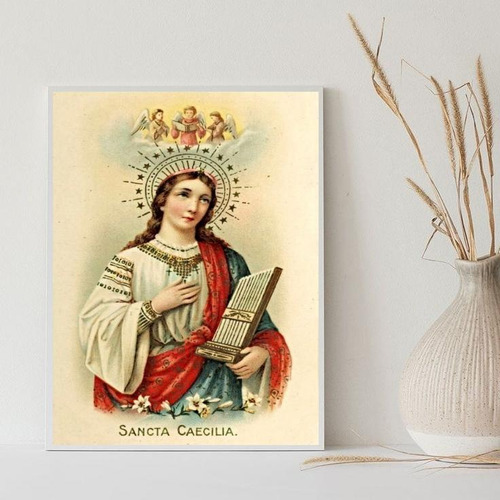 Quadro Decorativo Santa Cecília 24x18cm