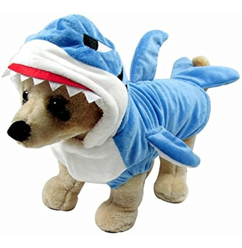 Traje De Vacaciones De Perro De Tiburon Escudo Mascota Con