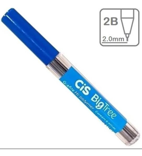 Kit 3 Lapiseira Tectrix Azul 2.0mm + Grafite +borracha Spiro