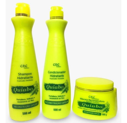10 Kit Quiabo Cdc 500ml (shampoo, Condicionador E Mascara)