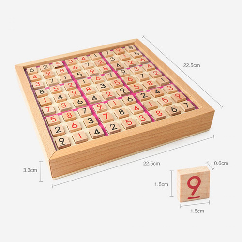 Juego De Sudoku De Madera, Juguete De Escritorio, Tren Rosa