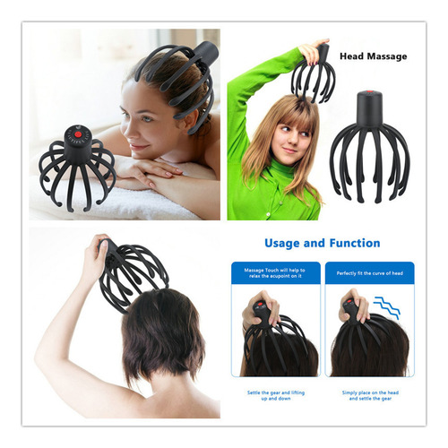 Amasadora V Multiclaw Scalp Household Con Carga Usb Vibra 52