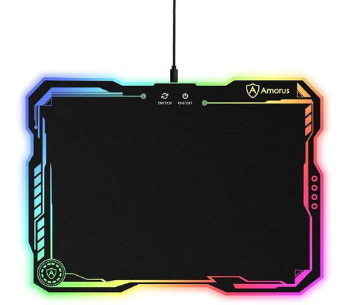 Rgb Gaming Pad Ratón De Superficies Duras Led Grande D...