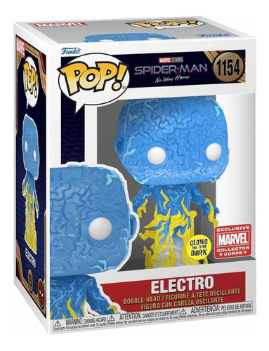 Funko Pop! Electro 1154 Glow Collector Corps Spider-man Nwh