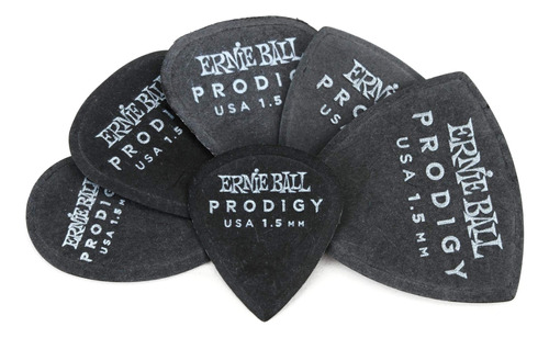 Púas De Guitarra Ernie Ball Prodigy, Paquete Múltiple, Negra