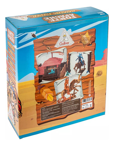 Kit Infantil Playset Forte Apache Batalha Junior Miniatura