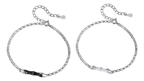 Pulsera Pareja Plata 925 Hombre Y Mujer San Valentín