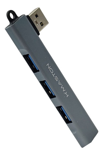 Adaptador Hub Usb 3.0 + 2.0 4 Em 1 Hmaston Cor Cinza-escuro