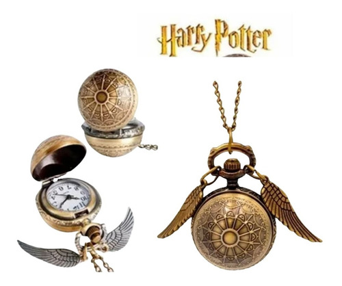 Imagen 1 de 3 de Colgante Reloj Snitch Harry Potter