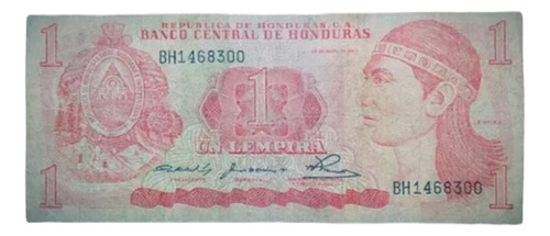 Billete 1 Lempira Honduras 1980 Pick 68 A De La Rue (Usado)
