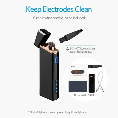 Encendedor Arco Eléctrico Plasma Recargable Usb, Indicador B