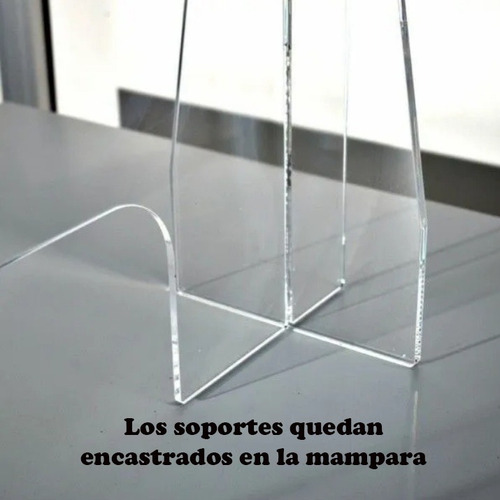 Imagen 1 de 10 de Patas Y Base Para Mampara De Acrílico Mostrador