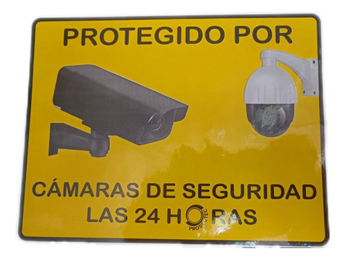  Sticker Calcomania Protegido Por Camaras De Seguridad X 10u