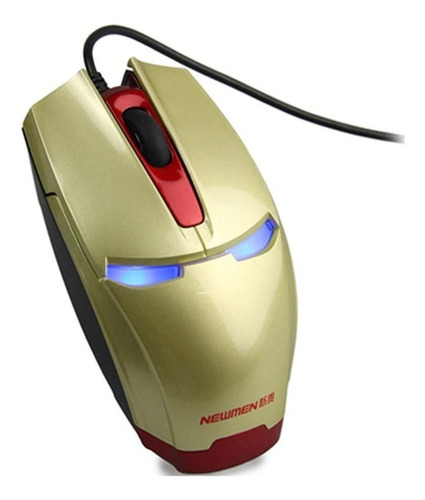 Mouse Óptico Com Fio - Newmen Iron Man 1000dpi