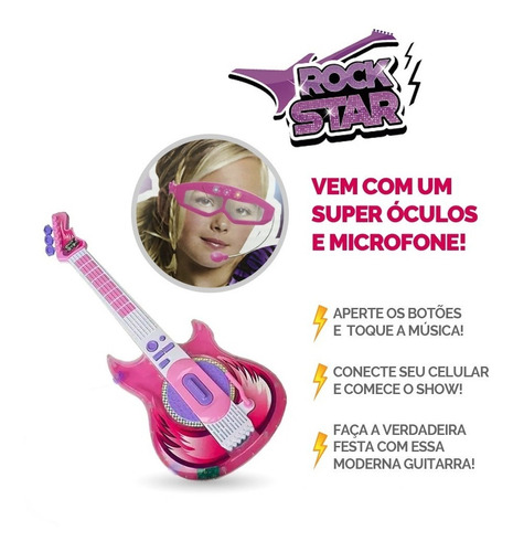 Guitarra Rock Star Rosa Zoop Toys