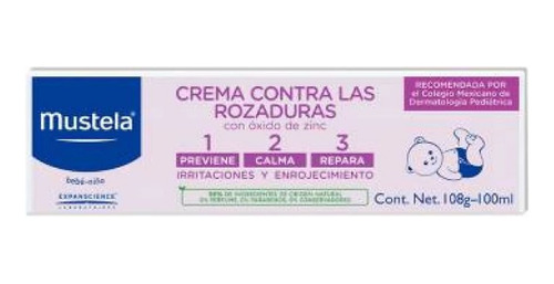 Crema Contra Rozaduras Para Bebe Mustela 100 Ml