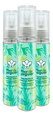 Flor De Jaguar I Pack 3 Repelentes De Insectos En Spray 60ml