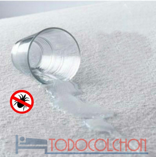 Imagen 3 de 7 de Cubre Colchon Impermeable Toalla Y Pvc 80 X 190 Todocolchon 80x190 Protector 100 % Algodon Con Pvc
