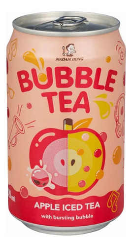 Bebida Te Burbujas Manzana Té Negro Boba 320ml Bobba