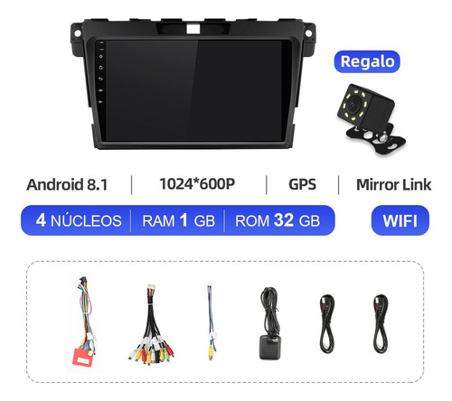Estéreo 1+32gb Cámara Para Mazda Cx7 2008-2015 Gps Wifi Bt