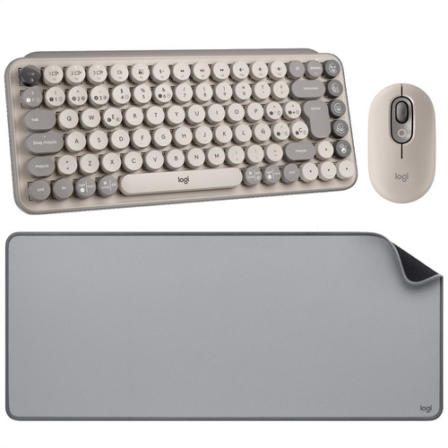Logitech Combo Pop Keys + Pop Mouse Mist + Desk Mat 