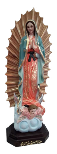 Virgen Guadalupe 35 Cmtallada En Madera 