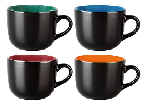 Tazas De Sopa Gbhome Jumbo Con Asas, Juego De 4 Tazas De Caf