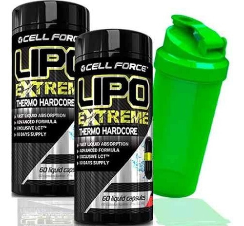 2 X Emagrecedor Lipo Extreme + Coqueteleira + Frete Grátis