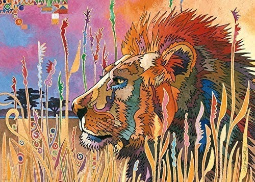 Rompecabezas Animales Majestuosos Leon 1000 Heye La Sabana