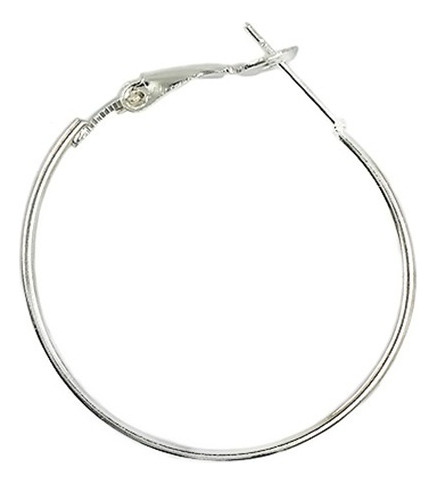 Ganchos De Alambre Para El Oído Círculo Redondo 30mm Plata