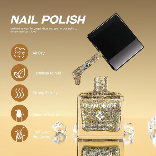 Juego De Esmalte De Uñas: Kit De Esmalte De Uñas Con Purpuri