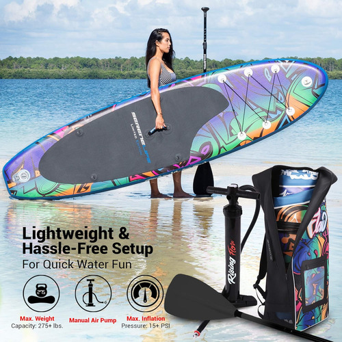 Tabla Inflable De Remo Antideslizante Con Paleta Y Accesorio