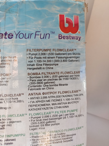 Filtro Pileta Flowclear Bestway 58148 Usado Completa (Usado)