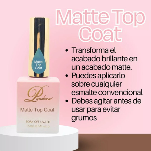 4pzs Kit Gel Base Coat Matte Top Coat Polygel Uñas Uv 15ml