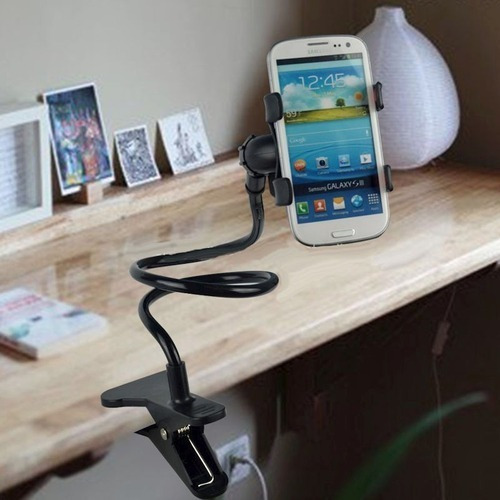 Imagen 3 de 4 de Soporte Pinza Celular Mesa Escritorio Cama Trabajo Casa