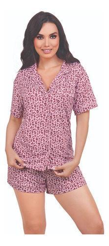 Pijama Rosa Animal Print 820-17