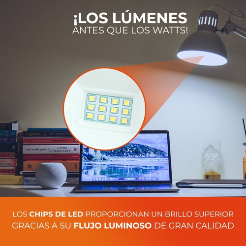 Imagen 6 de 7 de Foco Led 9w E27 110 Grados 100-240v Luz De Dia Ledm-001/65 Color de la luz Luz de día