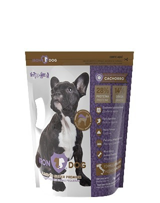 Iron Dog Súper Premium Cachorro Razas Pequeñas 3x1kg+shampoo