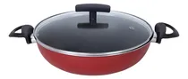 Comprar Frigideira Wok 30 Caçarola Grande Paella Teflon Tampa Vidro